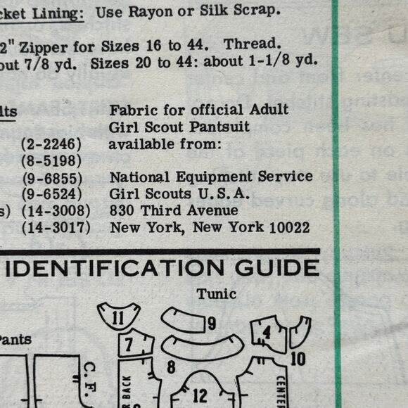 RARE Vintage 50s Mail Order 9203 Sewing Pattern Sm Girl Scouts Pantsuit COMPLETE - Picture 6 of 8
